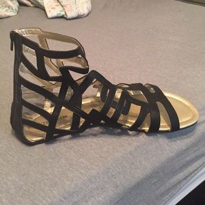 Black gladiator sandals
