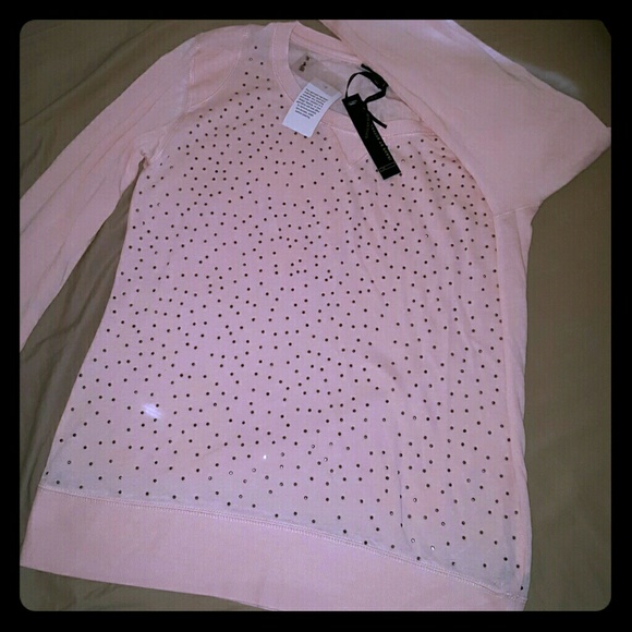 I Jeans by Buffalo Pink Rhinestone Sweater