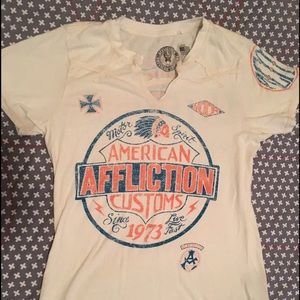 V Neck Affliction tee