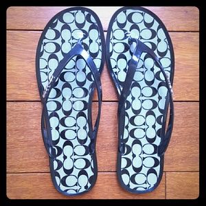 Coach jelly flip flops