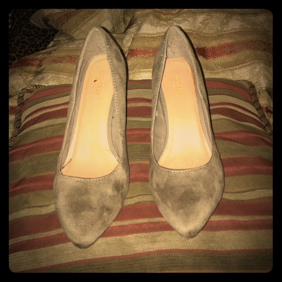 Suede tan heels