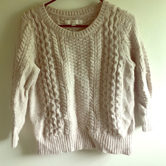 Cable knit cream sweater