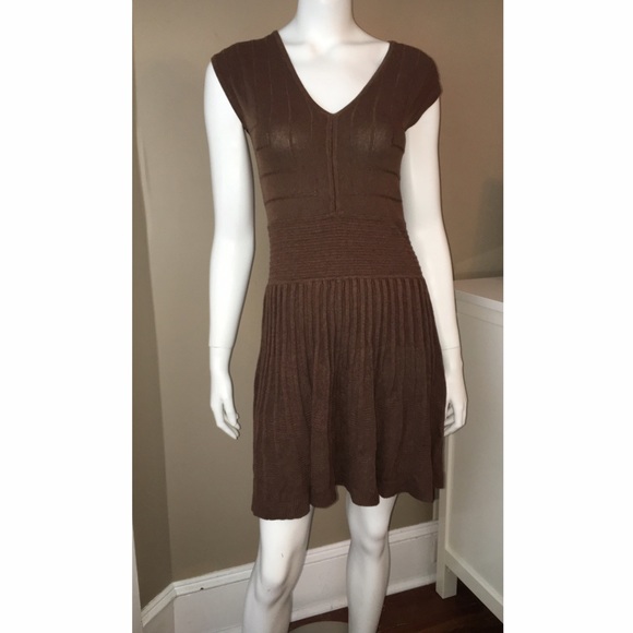 Max Studio V-Neck Sweater Dress