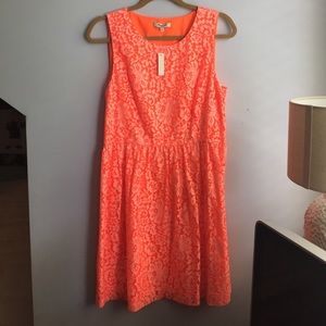 Bright orange summer Madewell dress
