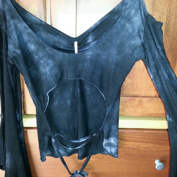 Goth witchy sexY avant-garde top cold shoulder - Picture 3 of 4