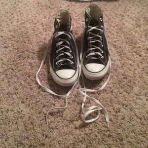 Black high top converse