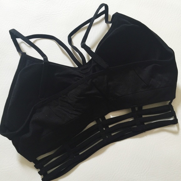 Caged Black Bralette - Picture 3 of 4