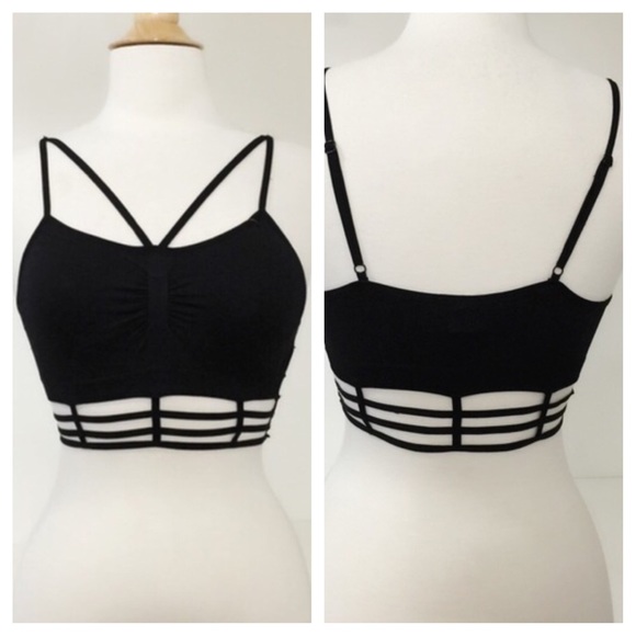 Caged Black Bralette - Picture 4 of 4
