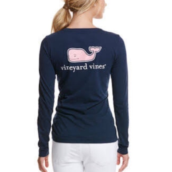 Navy Vineyard Vines T-Shirt (Long Sleeve)