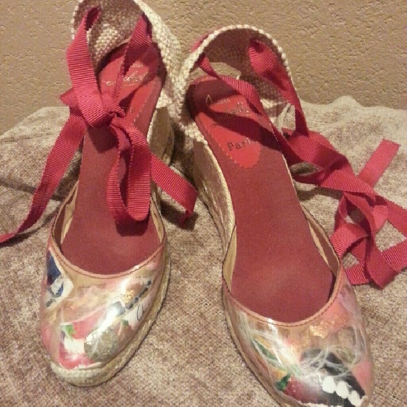 Christian Louboutin Size 39 Espadrille Wedge