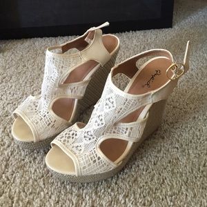Qupid Lace wedges