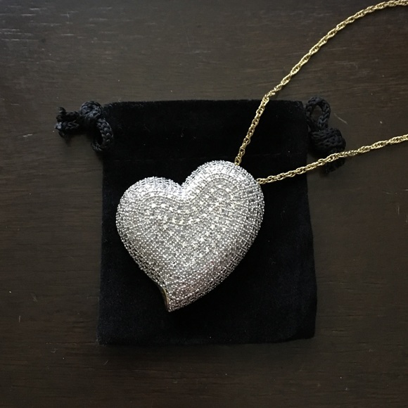 Heart Shaped Diamond Necklace