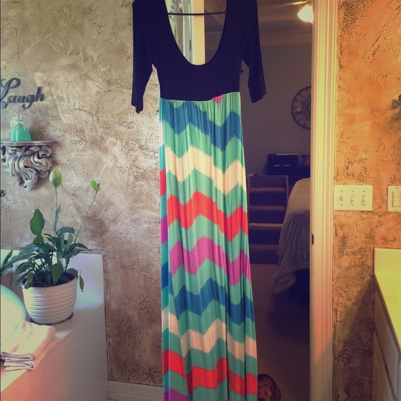 Chevron Maxi Dress