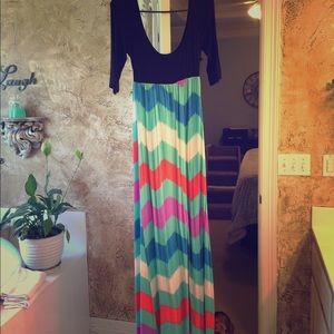 Chevron Maxi Dress