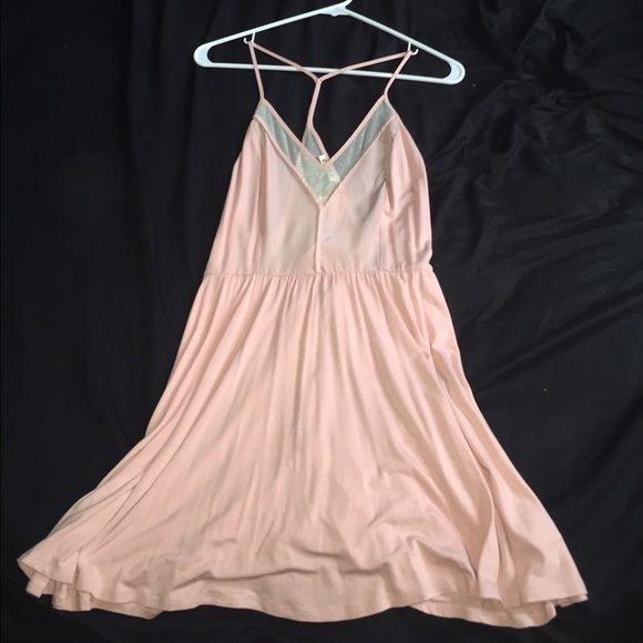 Peach lace urban dress