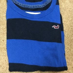 Hollister Sweater - Blue striped - SZ XL