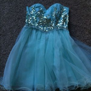 Blue Sequined Dress
