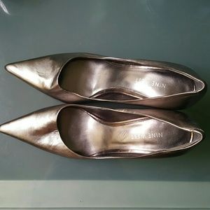 2 inch heels silver nine West