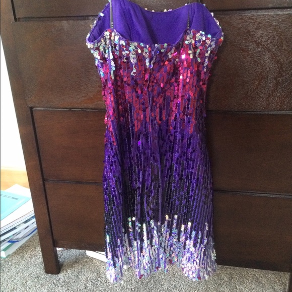 All Sequin Chevron Dress - Picture 3 of 3