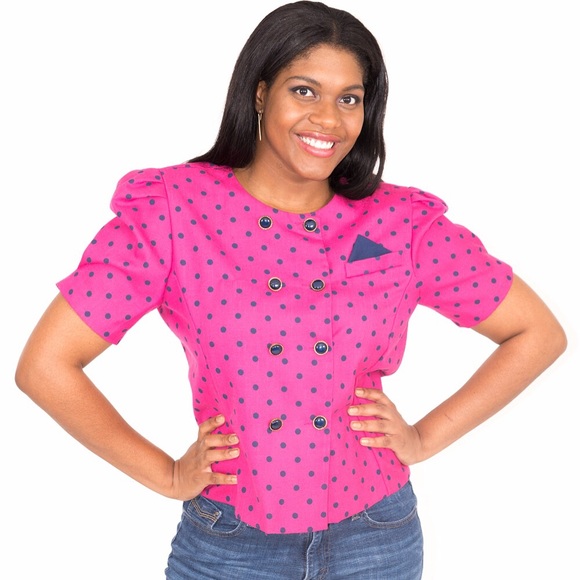 Vintage polka dot blazer - Picture 1 of 1