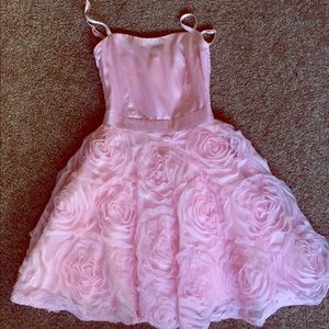 Pink Floral Tulle Dress