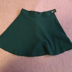 Forest green skater skirt.