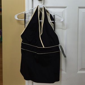 Bamboo Traders blue halter top