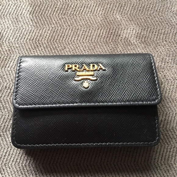 Prada Saffiano leather Credit Card Case. - SOLD