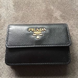 Prada Saffiano leather Credit Card Case. - SOLD
