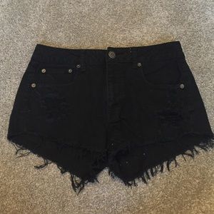 Black high waisted shorts