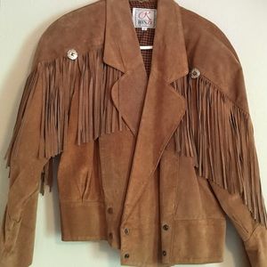 Vintage fringe leather jacket