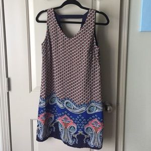 Multi-colored shift dress