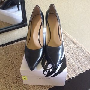 Nine West Wendle Black Leather Stiletto