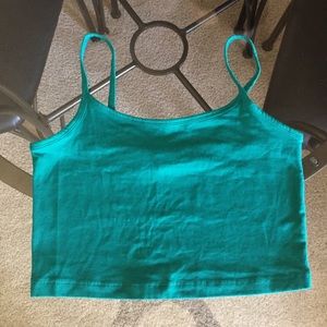 Green forever 21 crop top