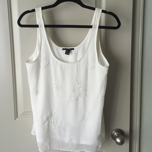 White thick strapped blouse