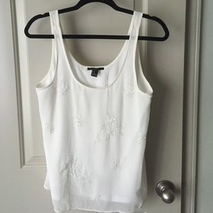 White thick strapped blouse