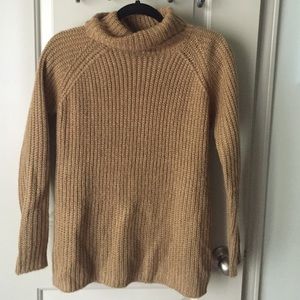Camel cowl neck sweater