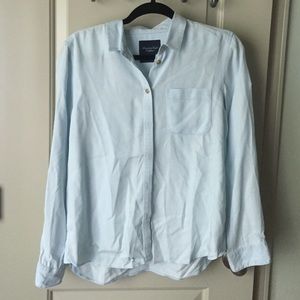 Light blue button down