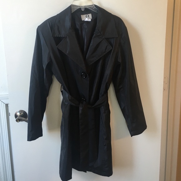 Vintage Slick Rain Trench Coat