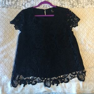 Black lace top