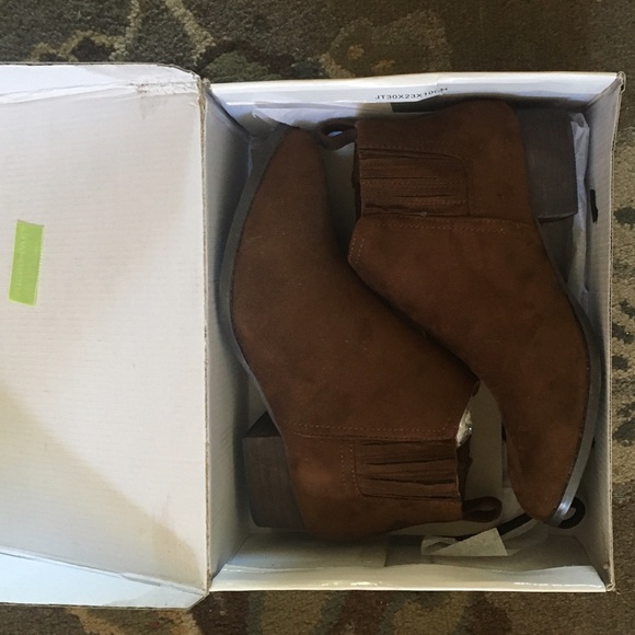 Brown suede boots