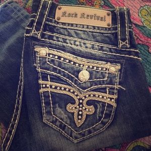 Rock Revival straight leg Bluebell