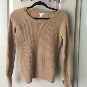 Camel waffle sweater