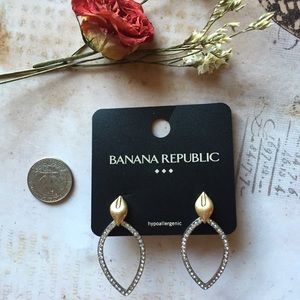 NWT Banana Republic Matte Gold and Silver Earring