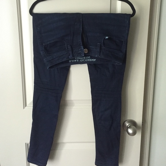High rise dark blue jeggings