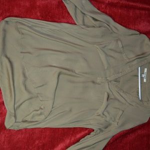 Long sleeve half-button down