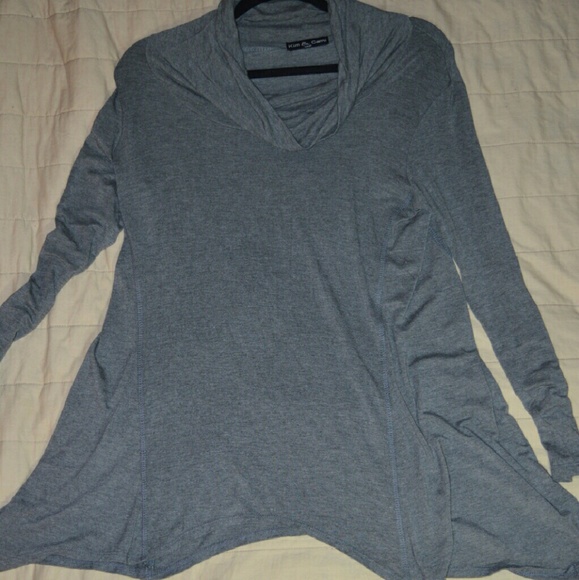 Grey long sleeve shirt dress