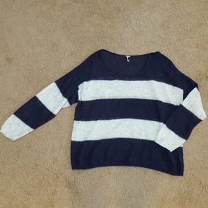 Free People Wide Stripe Pullover Sweater