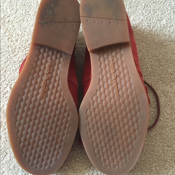 Hush Puppies Dark Orange Suede Booties W7 - Picture 4 of 4