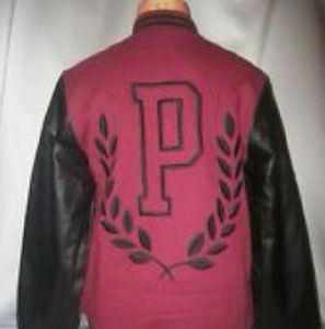 SOLD Outside of POSH Pink Varsity Maroon Jacket